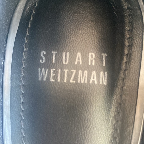 NEW-STUART WEITZMAN BLACK PATENT LEATHER PEEP TOE PUMP - Picture 9 of 9